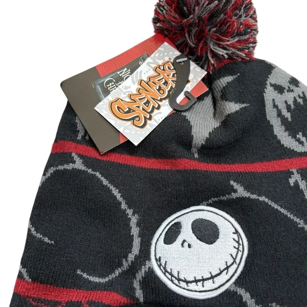 NWT Nightmare Before Christmas Jack Skelington Pompom Beanie - Picture 4 of 7